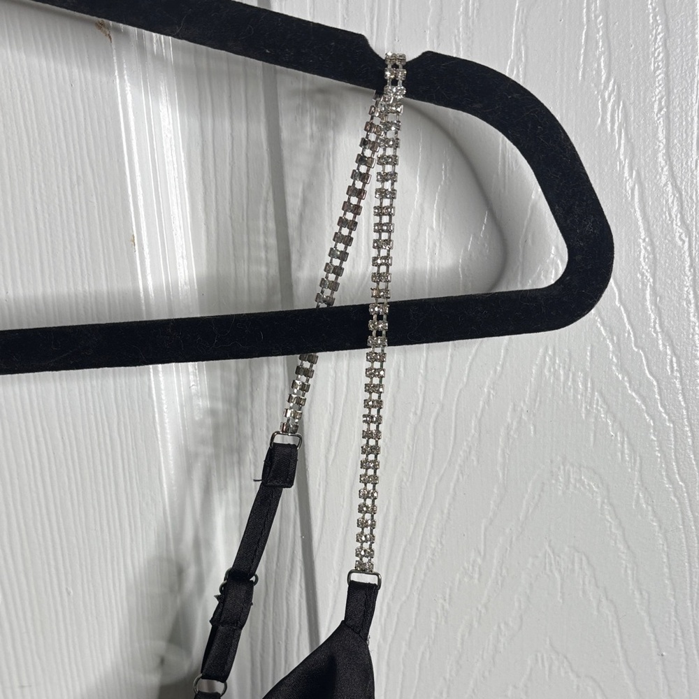 Glam Black Satin Dress - Picture 8 of 8